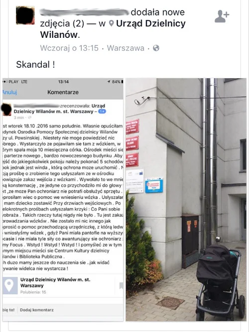 Oburzona mama opisała sytuację jaka ją spotkała w wilanowskim OPS.