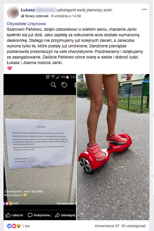 Post pana Łukasza