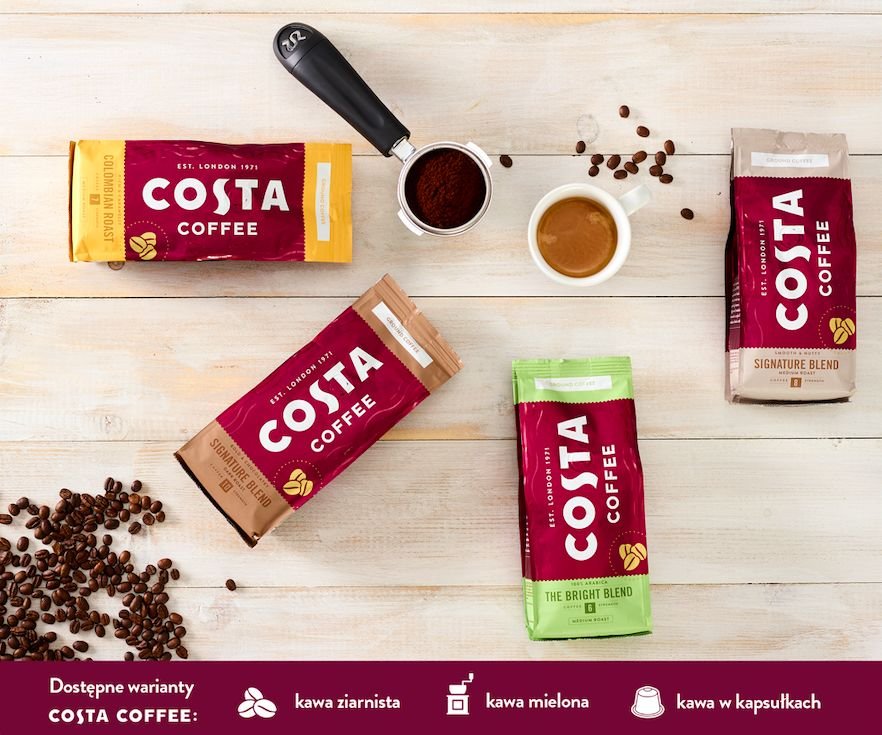 Kawy z kolekcji COSTA COFFEE HOME EDITION