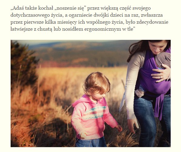 Chusty nie tylko są modne, są też wyjątkowo praktyczne.