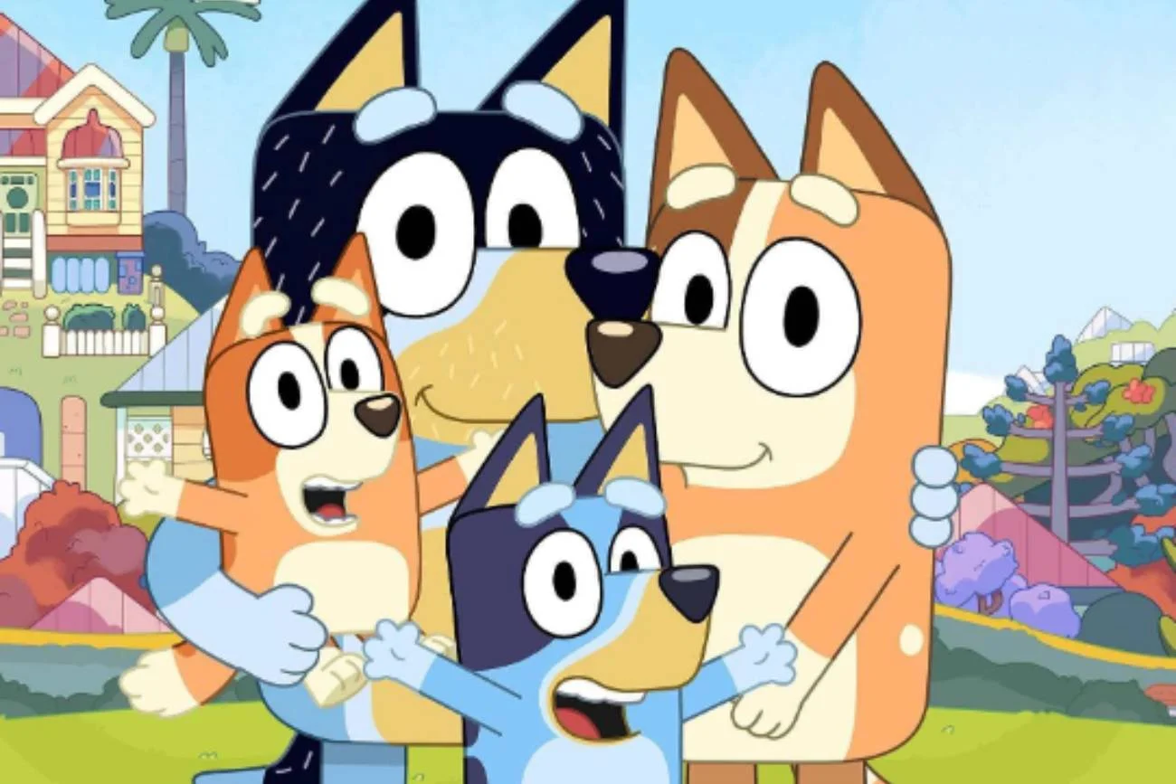 Plakat serialu "Bluey" produkcji Disney.