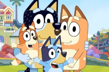 Plakat serialu "Bluey" produkcji Disney.