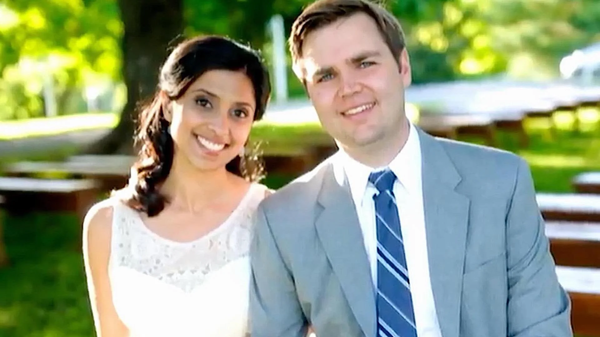 J.D. Vance i jego żona Usha Vance J.D. Vance i jego żona Usha Vance