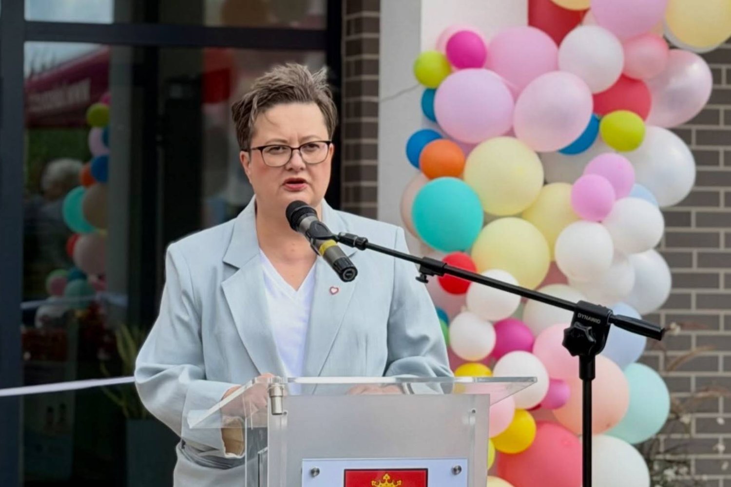 Katarzyna Lubnauer podczas przemówienia Katarzyna Lubnauer podczas przemówienia