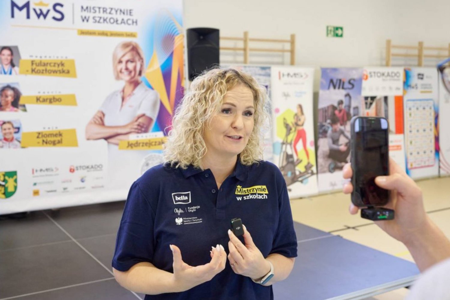 Otylia Jędrzejczak podczas wydarzenia