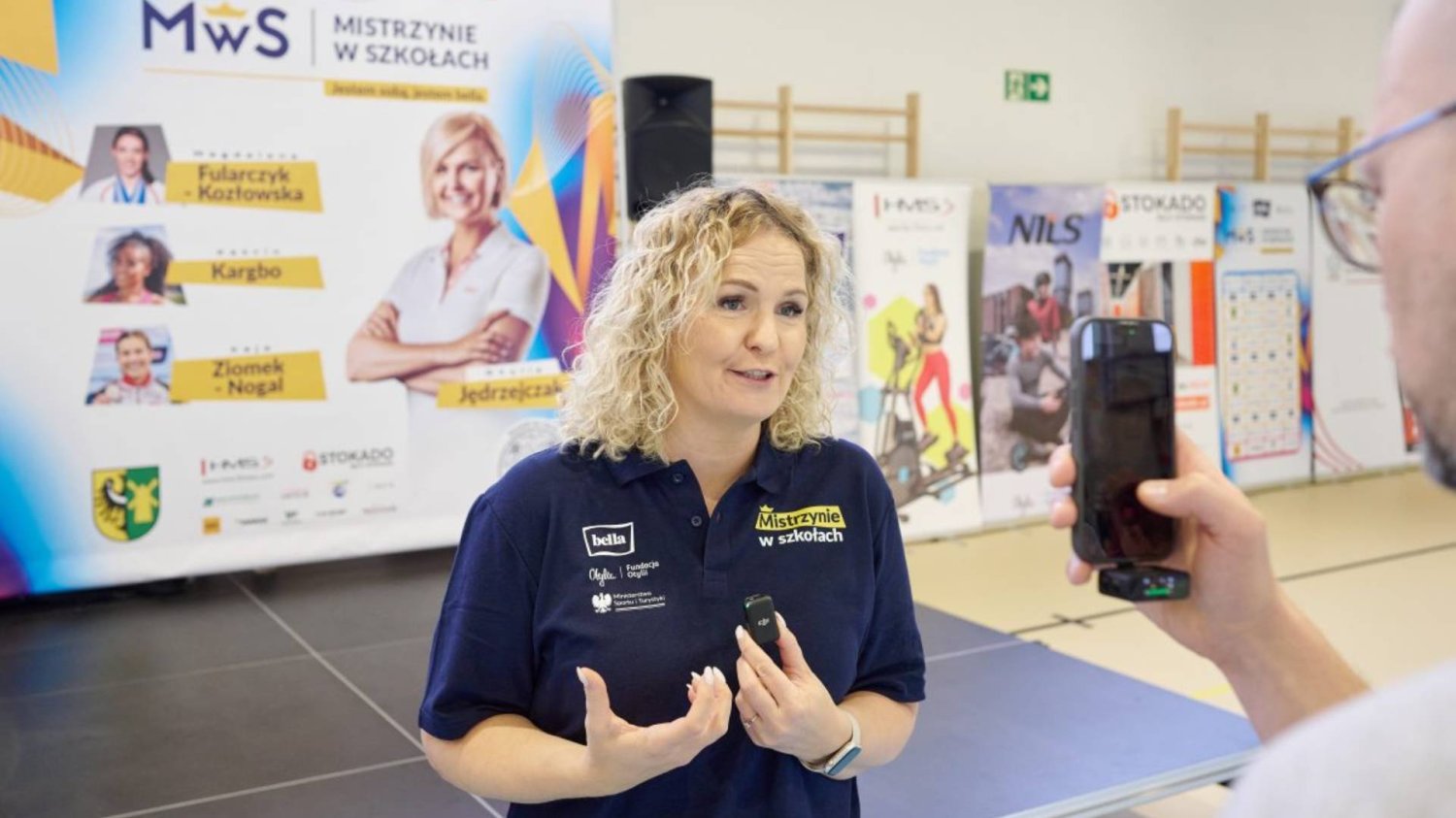 Otylia Jędrzejczak podczas wydarzenia