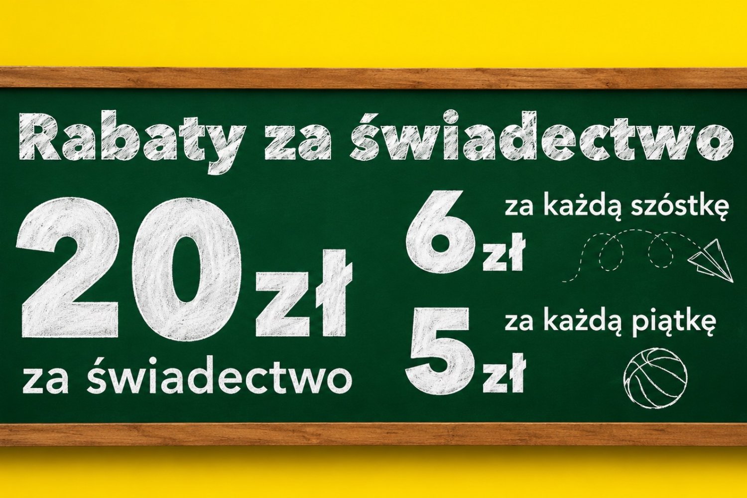rabaty za świadectwo